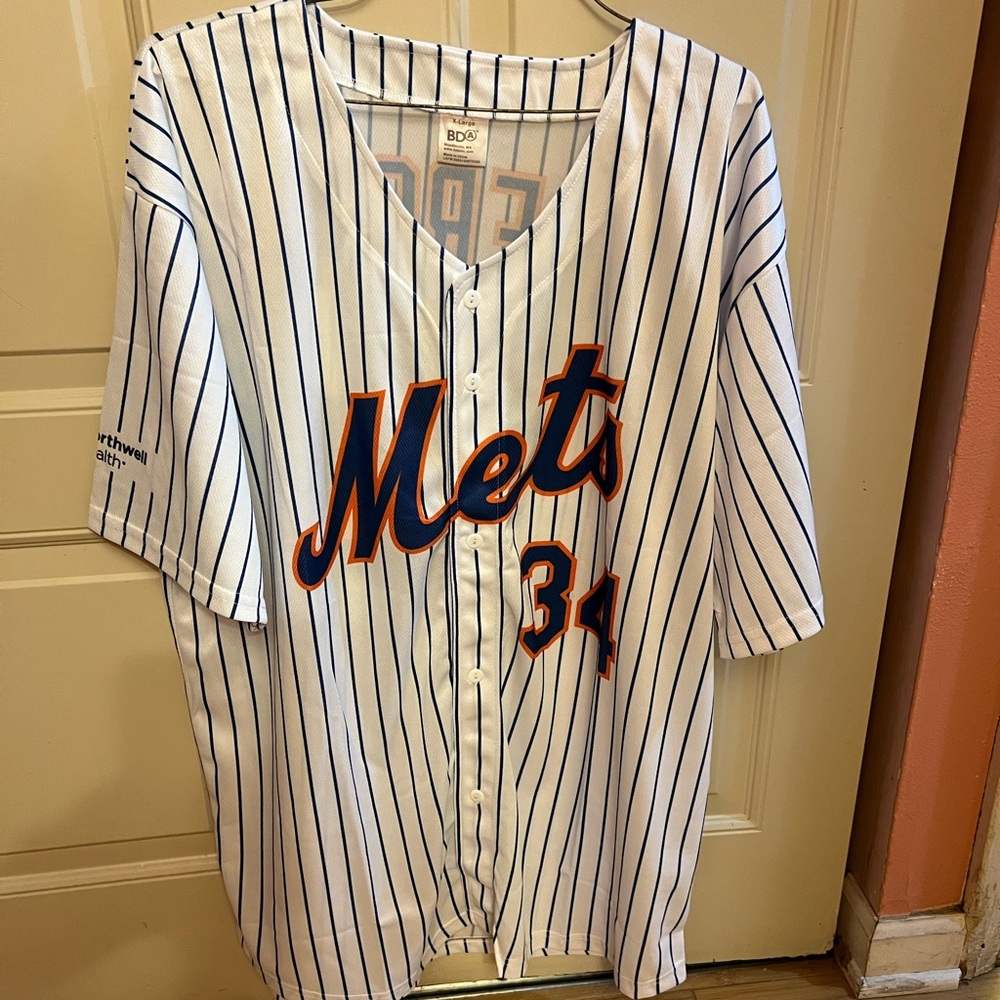 Mets Striped Baseball Jersey